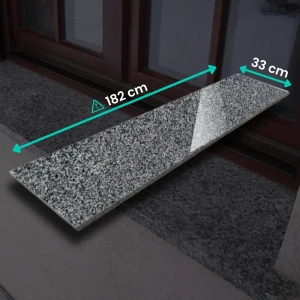 Parapet Granitowy Tiles G654 NEW 182x33x2 cm – grafitowy (Długi Monolit Polerowany)