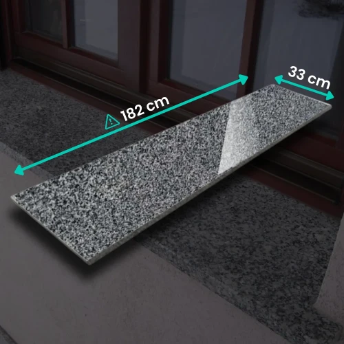 Parapet Granitowy Tiles G654 NEW 182x33x2 cm – grafitowy