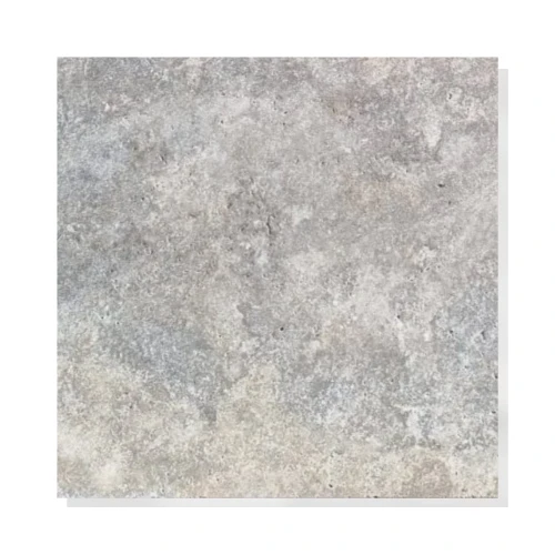 Płyta Tarasowa Trawertyn Tiles Silver Grey 40,6x61x3 cm – Bębnowana szary