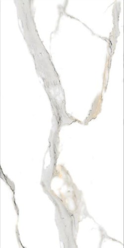 Tiles płytka gresowa Marble Statuario Aster Carving 120x60x0,9 cm biały