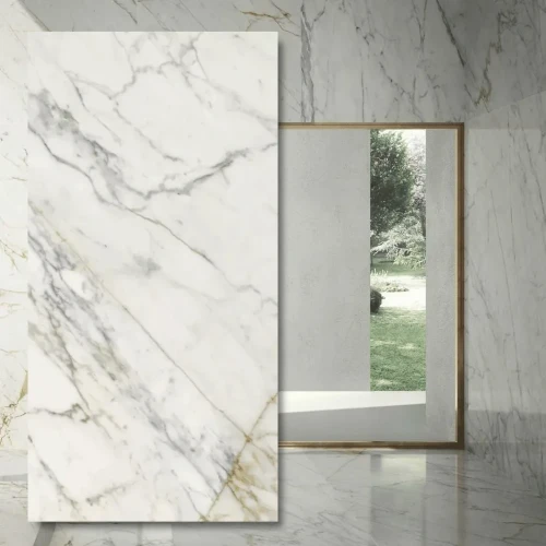 Spiek kwarcowy Grande Marazzi Golden White Matt 278x120 cm - cienki 6 mm
