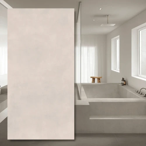Spiek kwarcowy The Top Concrete Look White Matt 162x324 cm - wielki format 20 mm