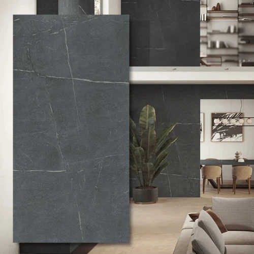 Spiek kwarcowy Atlas Plan Soapstone Dark 324x162x2 cm - ciemna szarość
