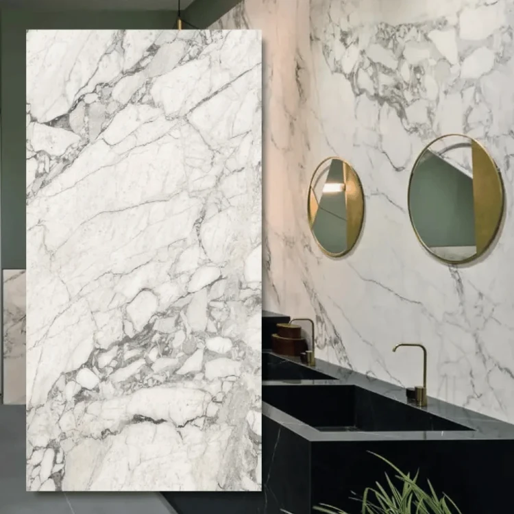 Spiek kwarcowy Grande Marazzi Calacatta Extra Lux 320x160x0,6 cm - efekt marmuru w wielkim formacie