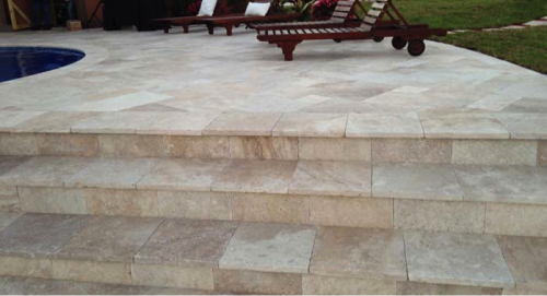 Tiles płytka trawertyn Blend mix antykowany 40,6x61x3 cm beżowy