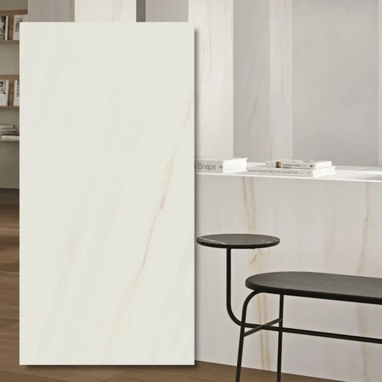 Spiek kwarcowy Grande Marazzi Lasa Lux 320x160x0,6 cm - polerowana płyta o efekcie marmuru