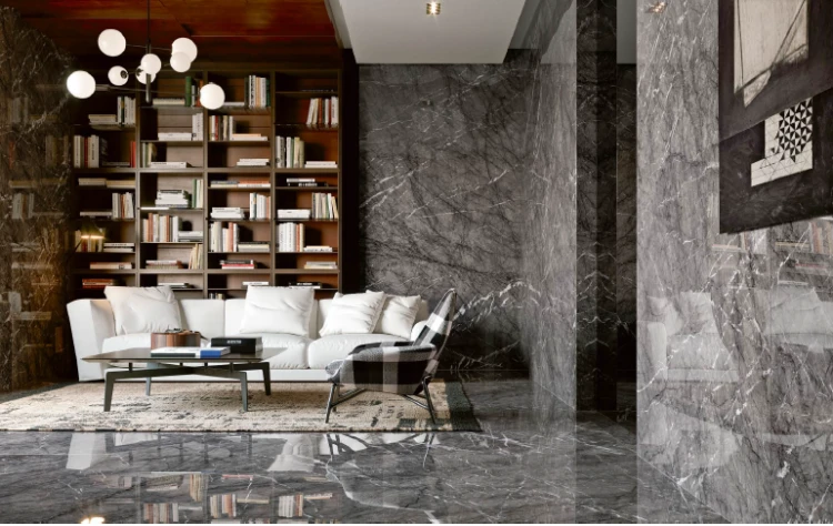 Spiek kwarcowy Grande Marazzi Grigio Carnico Lux 320x160x0,6 cm – zdjęcie 3