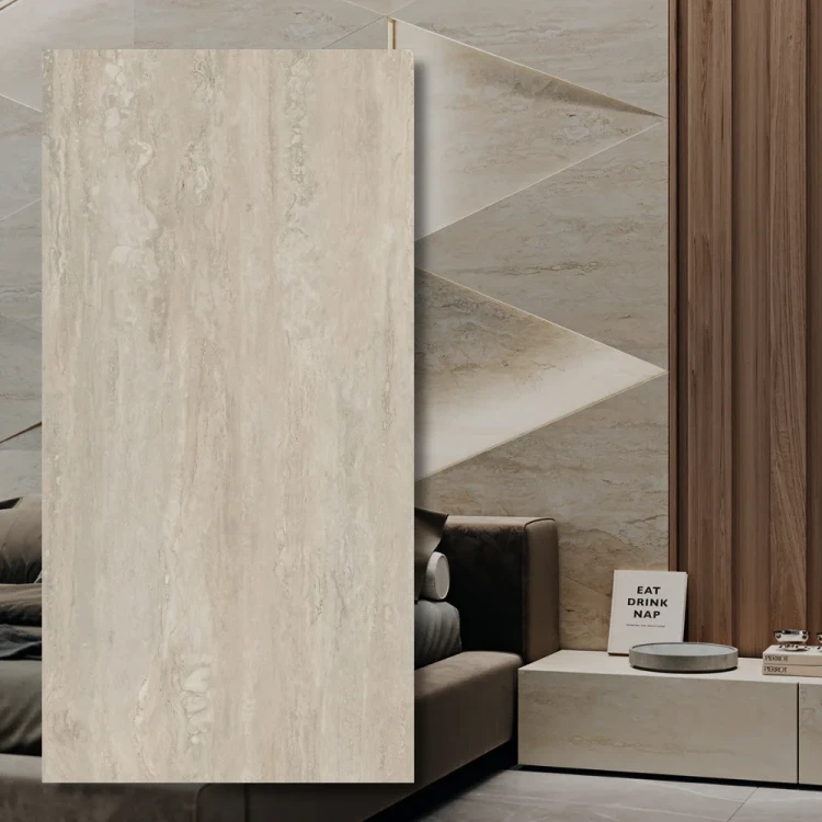 Spiek Kwarcowy TRI-D Infinity Crema Soft 320x160x1,2 cm - naturalne piękno trawertynu