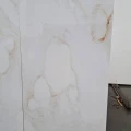 Tiles płytka gresowa Marble Ice Gold Polerowany 120x60x0,9 cm biało-zółty
