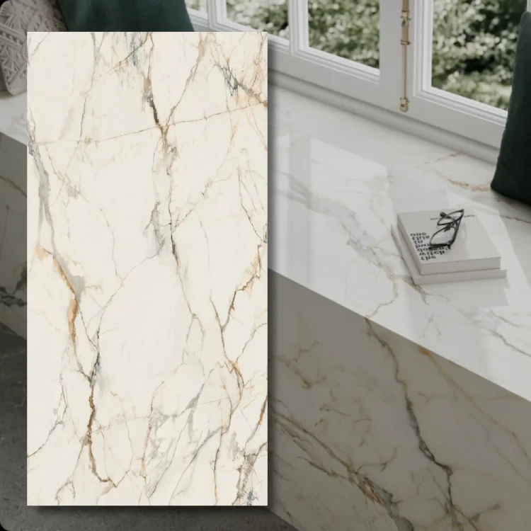 Spiek Kwarcowy TRI-D Passion White Soft 320x160x1,2 cm - wielkoformatowa plyta Paradyz
