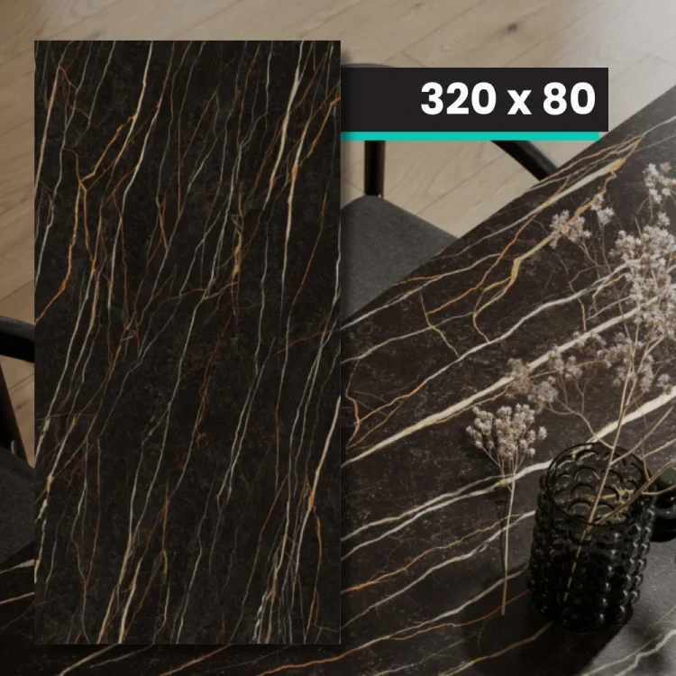 Spiek Kwarcowy TRI-D Pleasure Brown Soft 320x80x1,2 cm - smukla plyta inspirowana kamieniem