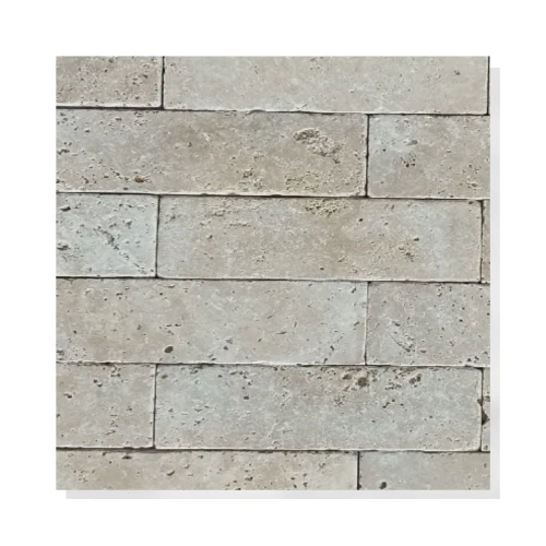 Cegiełka Trawertynowa Classic Mix 7,5x30,5 cm – Kamień Dekoracyjny beżowy