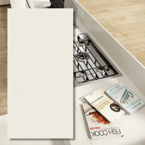 Spiek kwarcowy Absolute White Polerowany 324x162x1,2 cm - lśniąca biel XXL