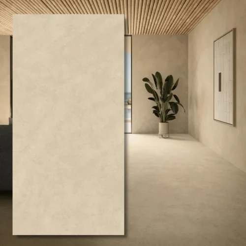 Spiek kwarcowy Boost Icor Dune Hammered 320x160x0,6 cm - format XXL w ciepłym beżu