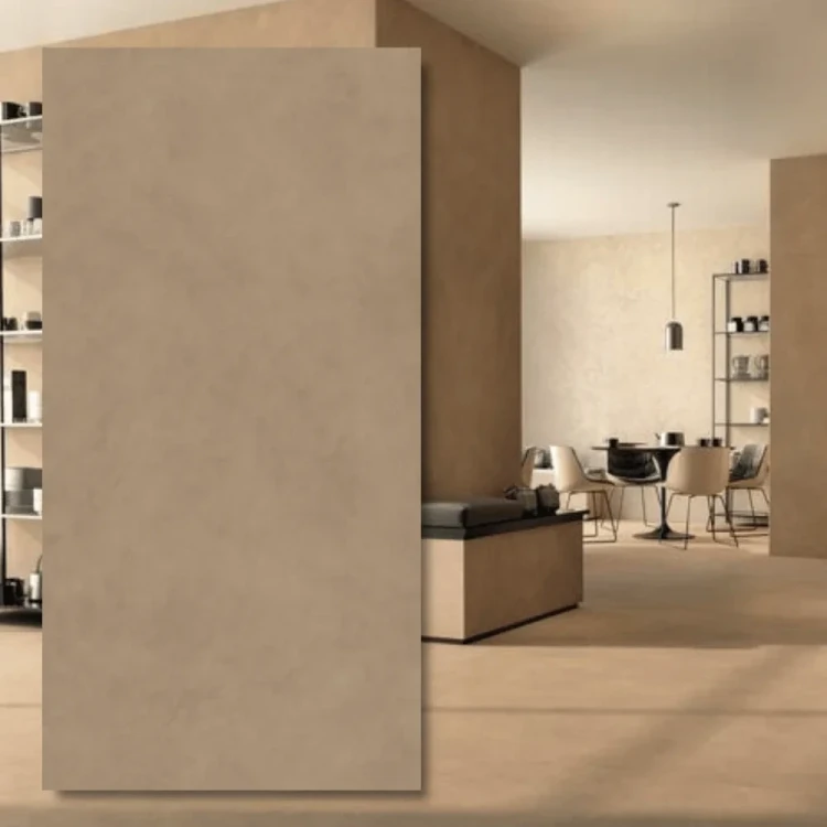 Spiek kwarcowy Boost Natural Coral 278x120x0,6 cm - ciepły beton w wielkim formacie