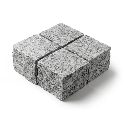Kostka granitowa Tiles G602 łupana 10x10x6 cm jasny szary – zdjęcie 2