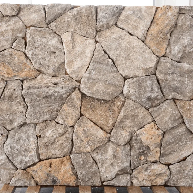 Narożnik kamienny trawertynowy Tiles Silver Crazy Wall Rockface naturalny szary – zdjęcie 5