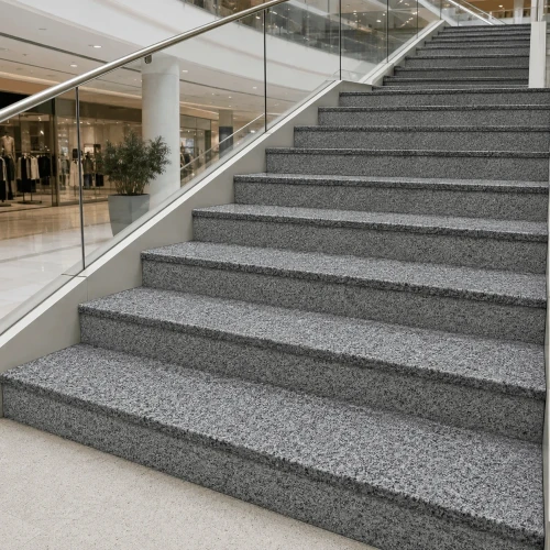 Stopnica granitowa Tiles G654 New płomieniowana z dwiema wykończonymi krawędziami 150x33x2 cm ciemnoszary – zdjęcie 2