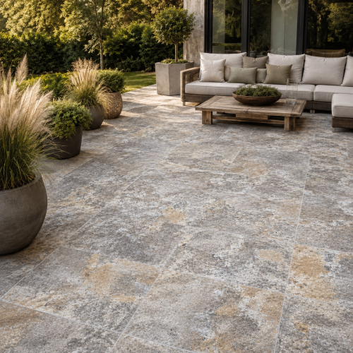 Płytka trawertynowa Tiles Silver Bębnowana 40,6x61x3 cm wielobarwna – zdjęcie 2