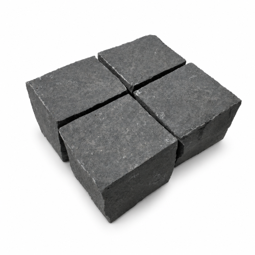 Kostka kamienna bazaltowa Tiles G690 płomieniowana łupana 10x10x8 cm grafitowo-czarna – zdjęcie 2