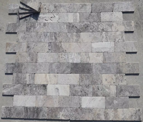 Płytka Trawertynowa Tiles Ash Argent 15,3x30,5x3 cm – Bębnowana szara