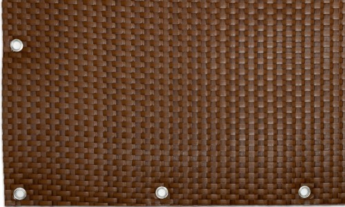 Mata Technorattanowa Osłona Balkonowa RattanArt 100x100 cm Miodowy Brąz RD13 1200g/m² Premium