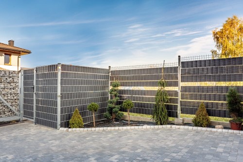 Taśma Ogrodzeniowa Technorattanowa RattanArt 19x255 cm Szaro-Czarny RX111 Pasek