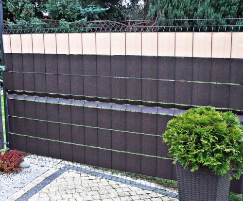 RattanArt Taśma ogrodzeniowa materiałowa osłona płotu 19.3x4800cm Beżowy 150 g/m2 RJ02