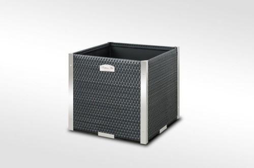 Donica Technorattanowa RattanArt 46x46x46 cm Antracyt RD03 Bez Ocieplenia