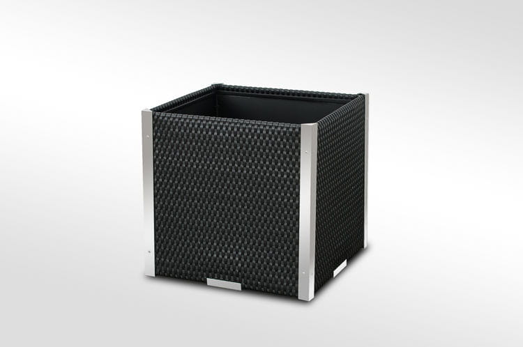 Donica Technorattanowa RattanArt 46x46x46 cm Czarna RD04 Bez Ocieplenia