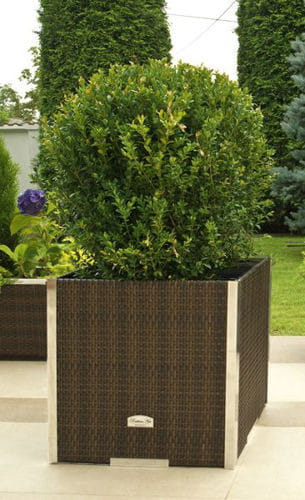 Donica Technorattanowa RattanArt 46x46x46 cm Zielona RD12 Bez Ocieplenia