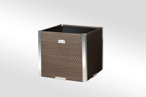 Donica Technorattanowa RattanArt 46x46x46 cm Jasnoszara RD17 Bez Ocieplenia