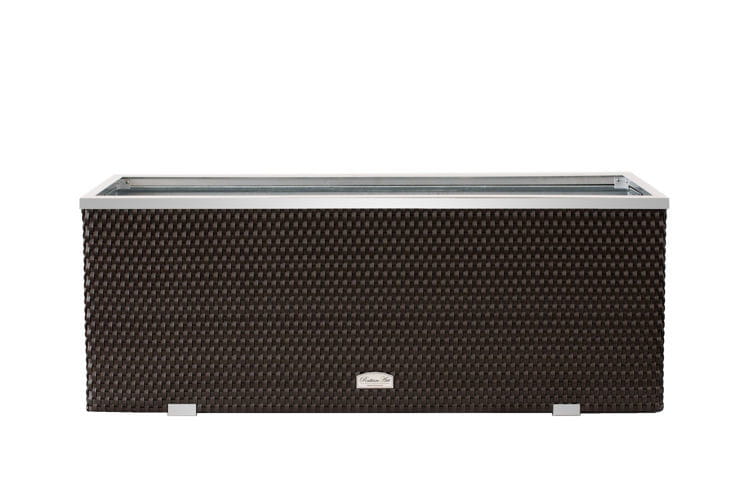 Donica Technorattanowa RattanArt 98x25x34 cm Ciemny Brąz RD02 Bez Ocieplenia
