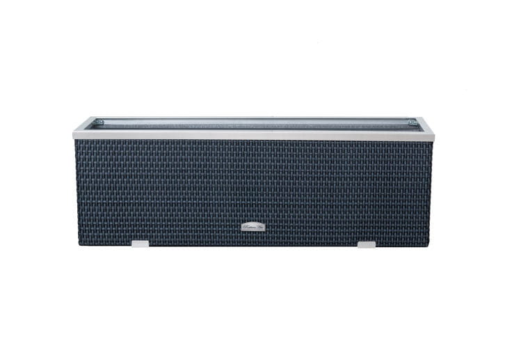 Donica Technorattanowa RattanArt 98x25x34 cm Antracyt RD03 Bez Ocieplenia