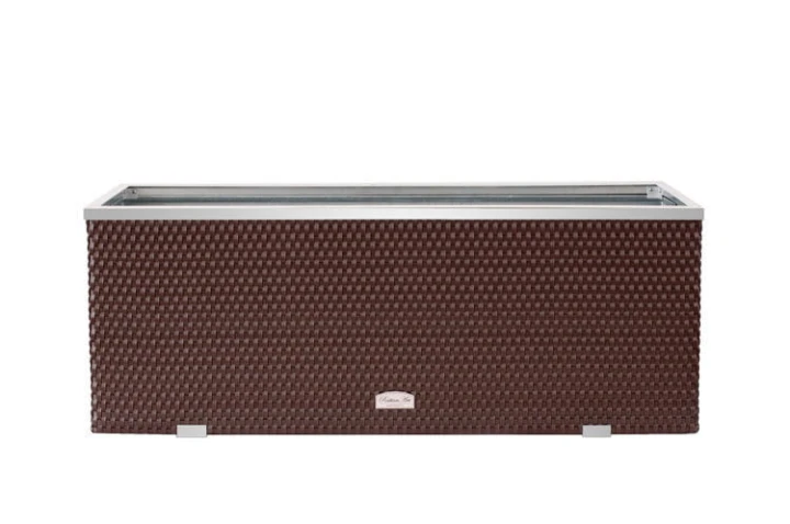 Donica Technorattanowa RattanArt 98x25x34 cm Jasnoszara RD17 Bez Ocieplenia
