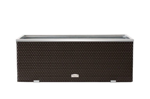 Donica Technorattanowa RattanArt 108x39x43 cm Ciemny Brąz RD02 Bez Ocieplenia