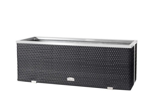 Donica Technorattanowa RattanArt 108x39x43 cm Antracyt RD03 Bez Ocieplenia