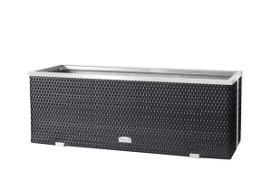 Donica Technorattanowa RattanArt 108x39x43 cm Czarna RD04 Bez Ocieplenia
