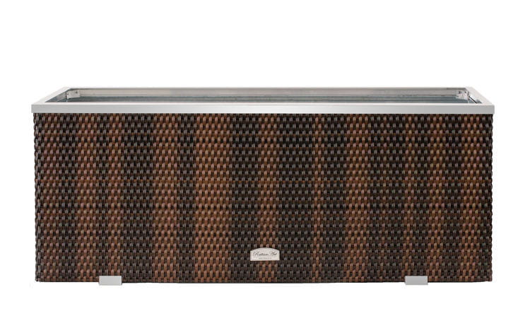 Donica Technorattanowa RattanArt 108x39x43 cm Brąz Mix RD06 Bez Ocieplenia