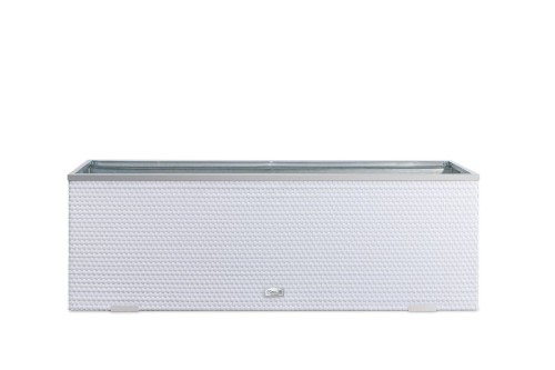 Donica Technorattanowa RattanArt 108x39x43 cm Biała RD07 Bez Ocieplenia