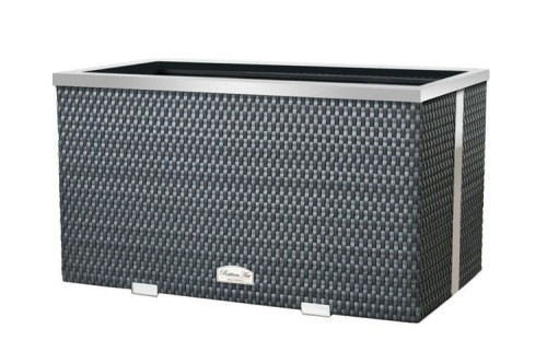 Donica Technorattanowa RattanArt 70x38x40 cm Antracyt RD03 Bez Ocieplenia