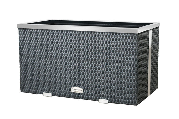 Donica Technorattanowa RattanArt 70x38x40 cm Antracyt RD03 Bez Ocieplenia