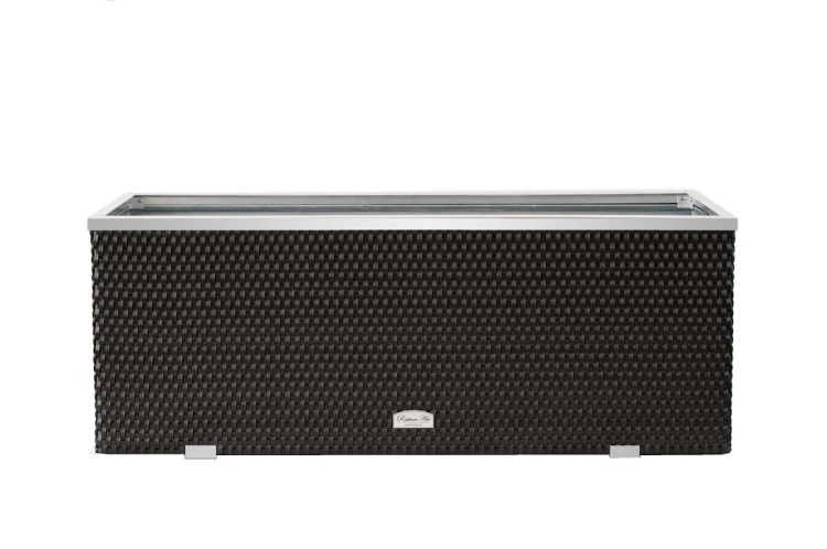 RattanArt Donica ogrodowa technorattanowa 70x38x40cm Czarny RD04