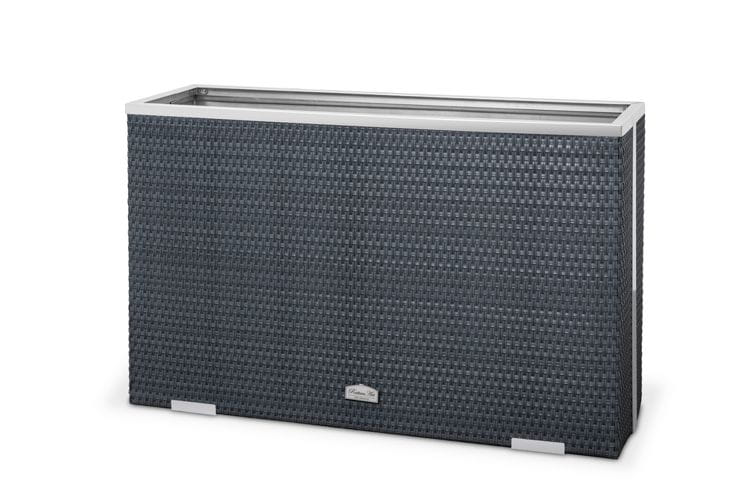 RattanArt Donica ogrodowa technorattanowa 100x30x60cm RD02 Ciemny brąz