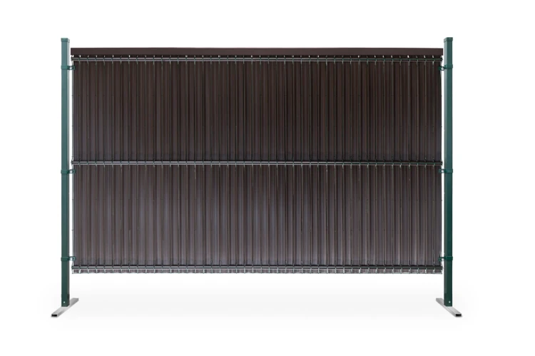 RattanArt Listwy ogrodzeniowe pionowe szerokie 123x250 cm Ciemny brąz RD02