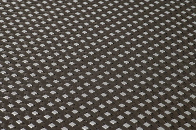 Mata Technorattanowa Osłona Balkonowa RattanArt 110x100 cm Czarno-Szary RX112 750g/m²