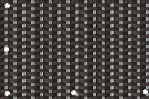 Mata Technorattanowa Osłona Balkonowa RattanArt 100x100 cm Czarno-Szary RX112 750g/m²