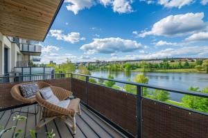 Mata Technorattanowa Osłona Balkonowa RattanArt 90x100 cm Miedziany RX101 750g/m²