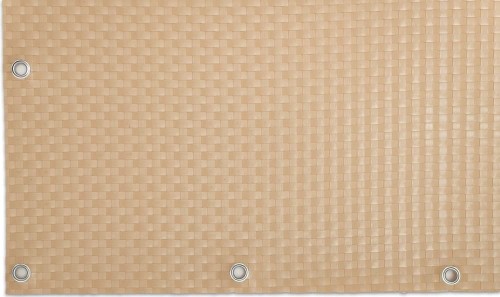 RattanArt Mata technorattanowa oczkowana osłona balkonowa 110x100cm Kremowy 1200 g/m2 RD18