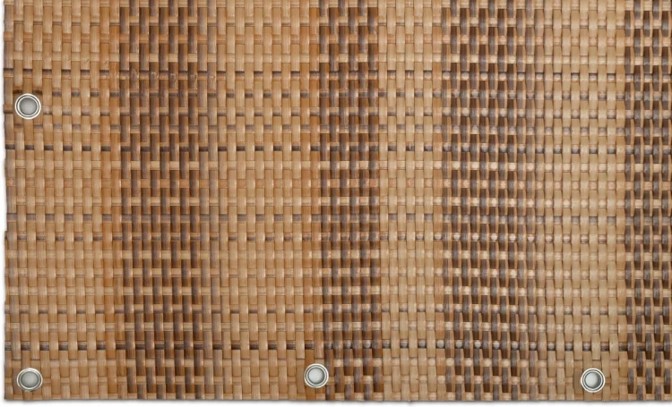 RattanArt Mata technorattanowa oczkowana osłona balkonowa 110x100cm Słomkowy 1200 g/m2 RD08